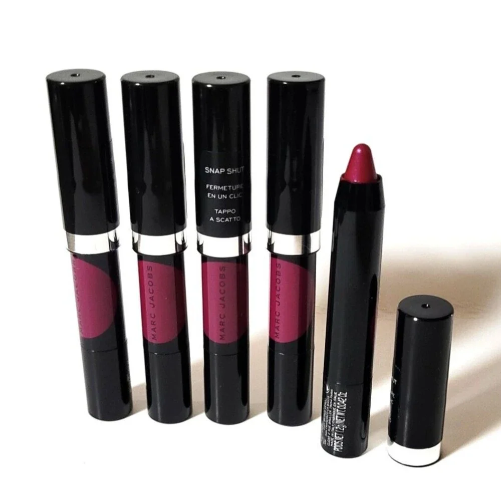 4 x Marc Jacobs LE MARC LIQUID LIP CRAYON ~ 360 PLUM N GET IT ~ 0.042 oz NEW